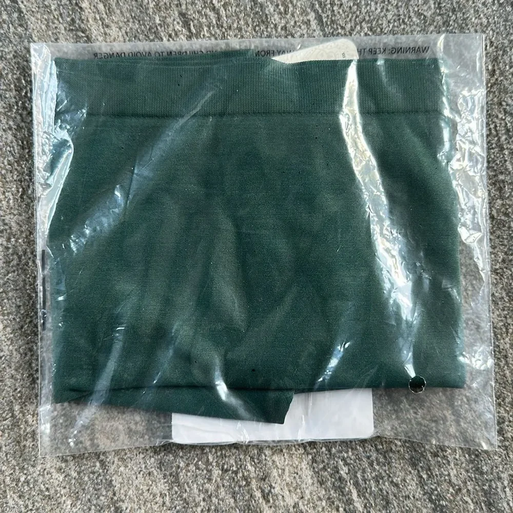 NWT Free People Intimately No Show Seamless Boyshort Panty Undies Evergreen XS/S